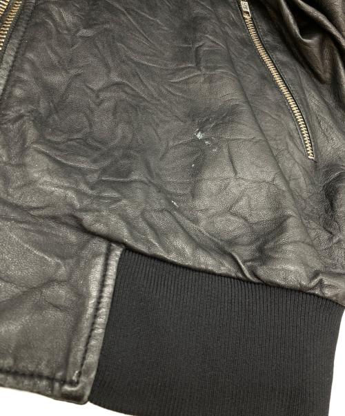 McQ Alexander McQueen（マックキュー アレキサンダーマックイーン）McQ Alexander McQueen (マックキュー アレキサンダーマックイーン) レザーボンバージャケット ブラック サイズ:SIZE 44の古着・服飾アイテム