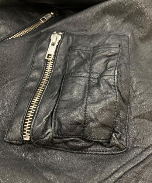 McQ Alexander McQueen（マックキュー アレキサンダーマックイーン）McQ Alexander McQueen (マックキュー アレキサンダーマックイーン) レザーボンバージャケット ブラック サイズ:SIZE 44の古着・服飾アイテム