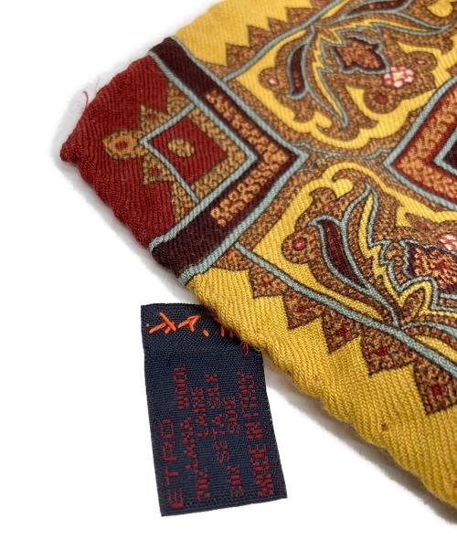 ETRO（エトロ）ETRO (エトロ) ウールシルク総柄大判ストール マルチカラーの古着・服飾アイテム