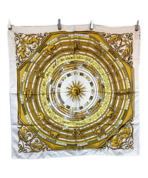 HERMES（エルメス）HERMES (エルメス) カレ90 シルクスカーフ ホワイトの古着・服飾アイテム