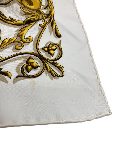 HERMES（エルメス）HERMES (エルメス) カレ90 シルクスカーフ ホワイトの古着・服飾アイテム