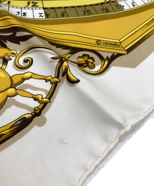 HERMES（エルメス）HERMES (エルメス) カレ90 シルクスカーフ ホワイトの古着・服飾アイテム