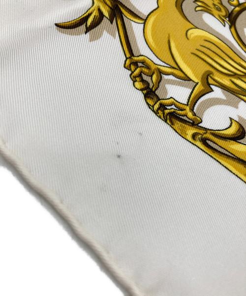 HERMES（エルメス）HERMES (エルメス) カレ90 シルクスカーフ ホワイトの古着・服飾アイテム