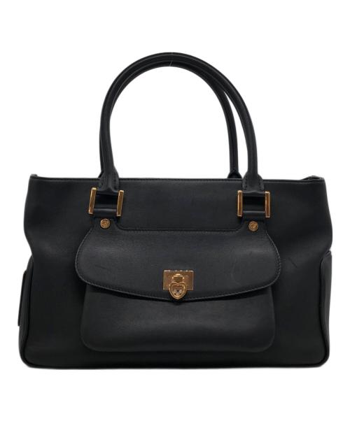 CHOPARD（ショパール）CHOPARD (ショパール) ハッピーダイヤモンドハンドバッグ ブラックの古着・服飾アイテム