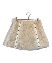 KISHIDAMIKI（キシダミキ）の古着「ファーミニスカート」｜アイボリー