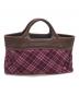 BURBERRY BLUE LABEL（バーバリー ブルー レーベル）の古着「ウール ノバチェックハンドバッグ」｜ブラウン×パープル