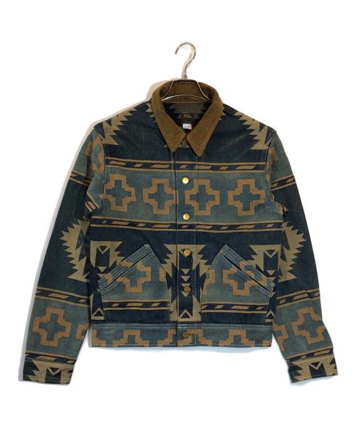 RRL（ダブルアールエル）RRL (ダブルアールエル) 襟コーデュロイ デニムジャケット インディゴ サイズ:SIZE Mの古着・服飾アイテム