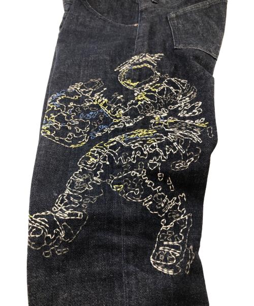ETRO（エトロ）ETRO (エトロ) 刺繍デニムパンツ インディゴ サイズ:SIZE 32の古着・服飾アイテム