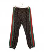 GUCCIグッチ）の古着「GG柄トラックロングパンツ」｜ブラック