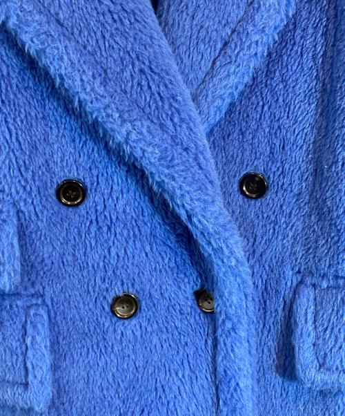 MaxMara（マックスマーラ）MaxMara (マックスマーラ) テディベア アルパカ シルク混 コート ブルー サイズ:SIZE 38の古着・服飾アイテム