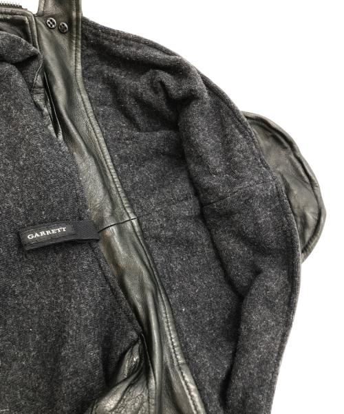 GARRETT（ギャレット）GARRETT (ギャレット) ウォッシュドラムナッパレザージップパーカー ブラック サイズ:SIZE 50の古着・服飾アイテム