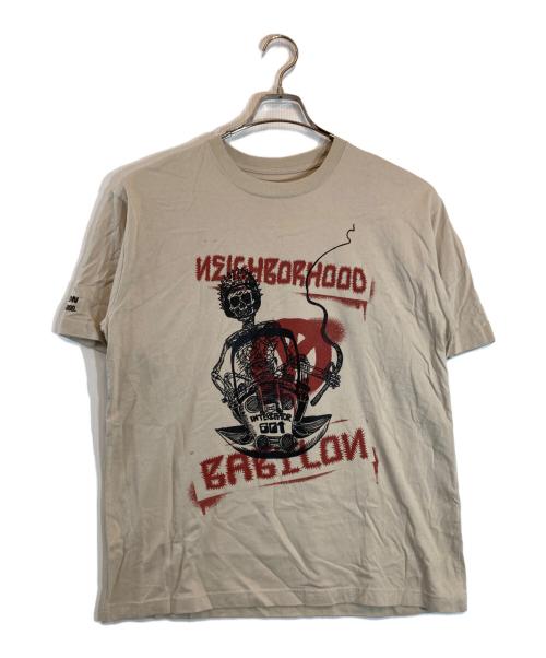 NEIGHBORHOOD（ネイバーフッド）NEIGHBORHOOD (ネイバーフッド) BABYLONE (バビロン) プリントTシャツ ベージュ サイズ:Mの古着・服飾アイテム