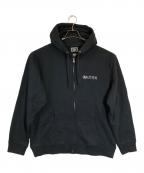 CALEE×TATTOO STUDIO YAMADAキャリー×タトゥースタジオヤマダ）の古着「スパンコール ジップパーカー」｜グレー