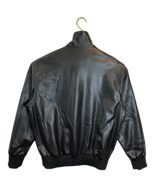 adidas（アディダス）adidas (アディダス) フェイクレザー ファイヤーバード トラックスーツジャケット ブラック サイズ:XLの古着・服飾アイテム