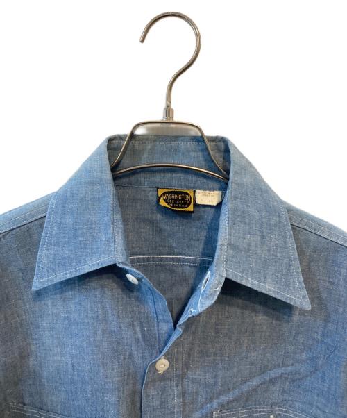 WASHINGTON DEE CEE（ワシントンディーシー）WASHINGTON DEE CEE (ワシントンディーシー) BLUE CHAMBRAY WORK SHIRT インディゴ サイズ:SIZE 141/2の古着・服飾アイテム