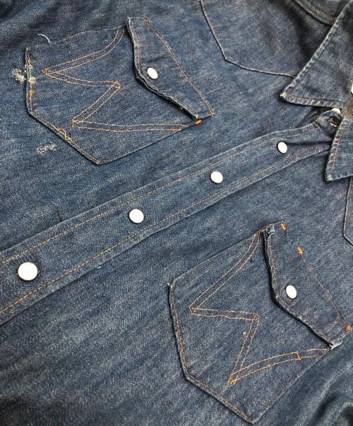 Wrangler（ラングラー）Wrangler (ラングラー) 27MW デニムウエスタンシャツ インディゴ サイズ:15 1/2-35の古着・服飾アイテム