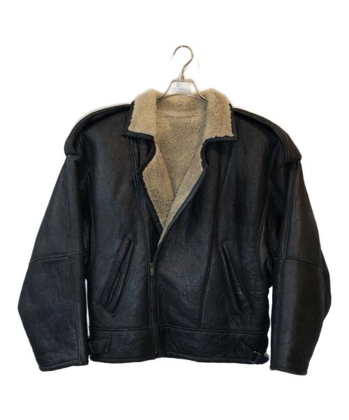 pellepelle（ペレペレ）pellepelle (ペレペレ) ムートンジャケット ブラック サイズ:４０の古着・服飾アイテム