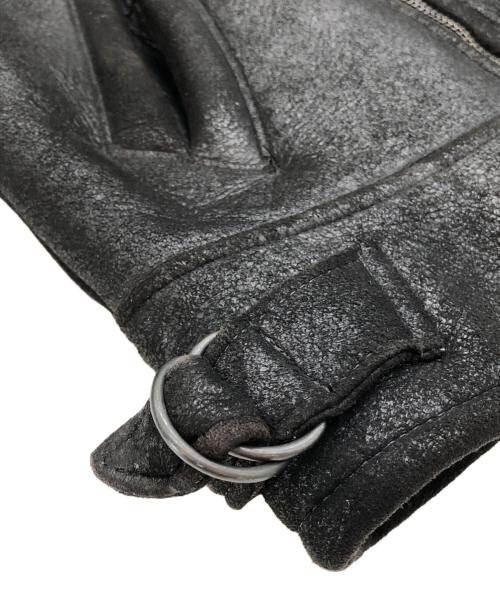 pellepelle（ペレペレ）pellepelle (ペレペレ) ムートンジャケット ブラック サイズ:４０の古着・服飾アイテム
