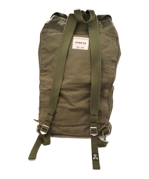 WACKO MARIA（ワコマリア）WACKO MARIA (ワコマリア) PORTER (ポーター) キャンバスバックパック オリーブの古着・服飾アイテム