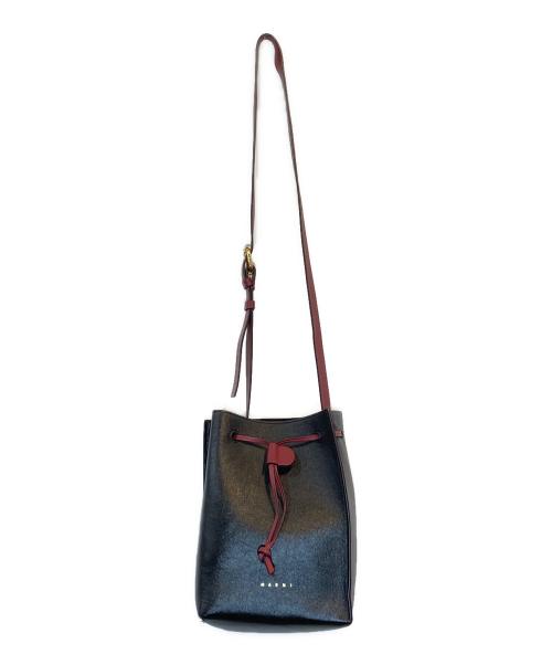 MARNI（マルニ）MARNI (マルニ) MUSEO ソフトバケットバッグ ブラック×レッドの古着・服飾アイテム