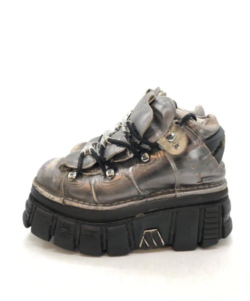 NEW ROCK（ニューロック）NEW ROCK (ニューロック) 厚底ブーツ グレー サイズ:39の古着・服飾アイテム