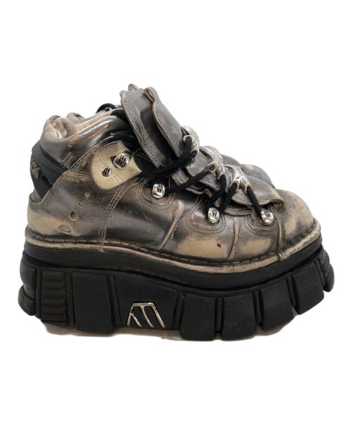 NEW ROCK（ニューロック）NEW ROCK (ニューロック) 厚底ブーツ グレー サイズ:39の古着・服飾アイテム