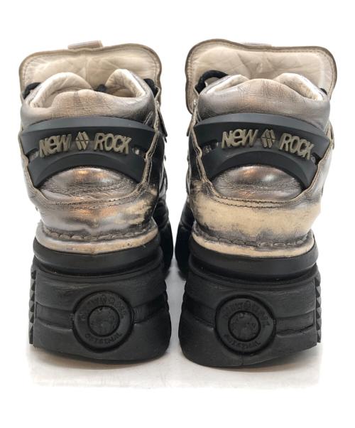 NEW ROCK（ニューロック）NEW ROCK (ニューロック) 厚底ブーツ グレー サイズ:39の古着・服飾アイテム