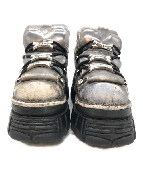 NEW ROCK（ニューロック）NEW ROCK (ニューロック) 厚底ブーツ グレー サイズ:39の古着・服飾アイテム