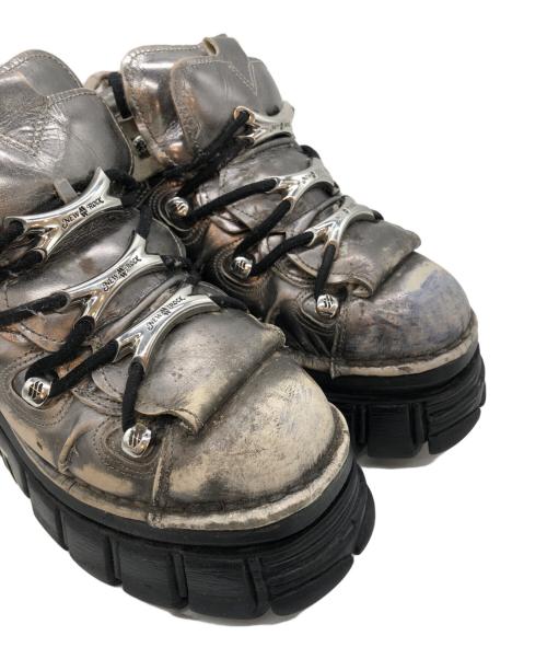 NEW ROCK（ニューロック）NEW ROCK (ニューロック) 厚底ブーツ グレー サイズ:39の古着・服飾アイテム