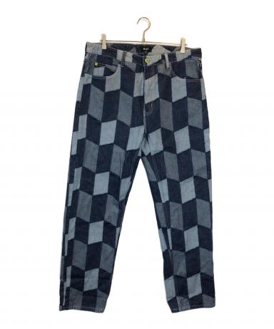中古・古着通販】HUF (ハフ) パッチワークデニムパンツ インディゴ