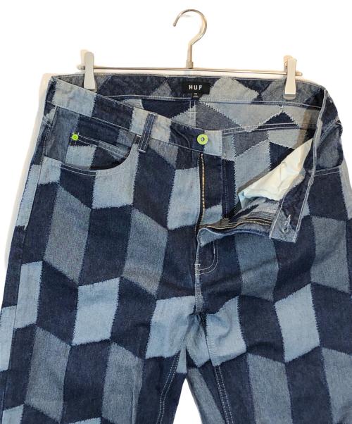 HUF（ハフ）HUF (ハフ) パッチワークデニムパンツ インディゴ サイズ:SIZE 91cm (W36)の古着・服飾アイテム