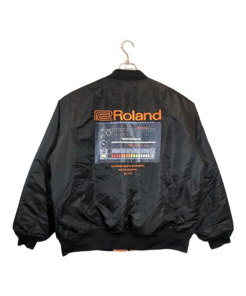 X-LARGE（エクストララージ）X-LARGE (エクストララージ) ROLAND (ローランド) MA-1ジャケット ブラック サイズ:SIZE XLの古着・服飾アイテム