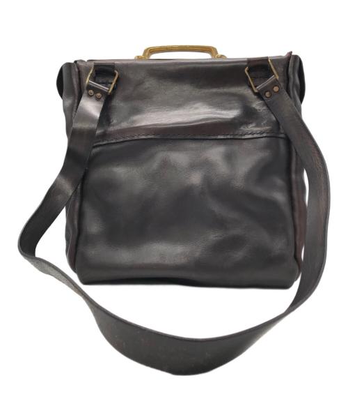 MUNOZ VRANDECIC（ムニョス ブランデシック）MUNOZ VRANDECIC (ムニョス ブランデシック) レザーショルダーバッグ ブラウンの古着・服飾アイテム