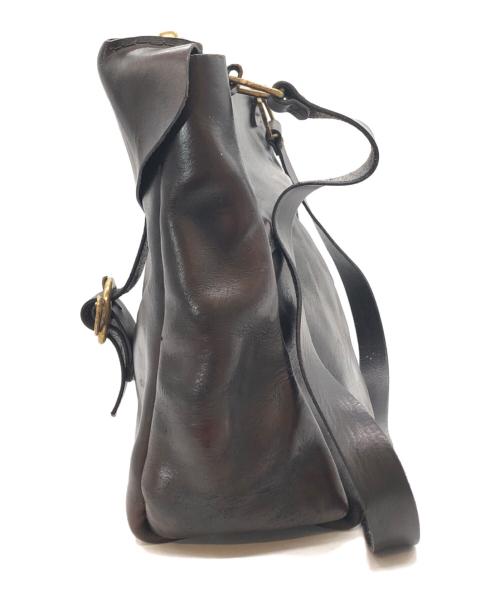 MUNOZ VRANDECIC（ムニョス ブランデシック）MUNOZ VRANDECIC (ムニョス ブランデシック) レザーショルダーバッグ ブラウンの古着・服飾アイテム