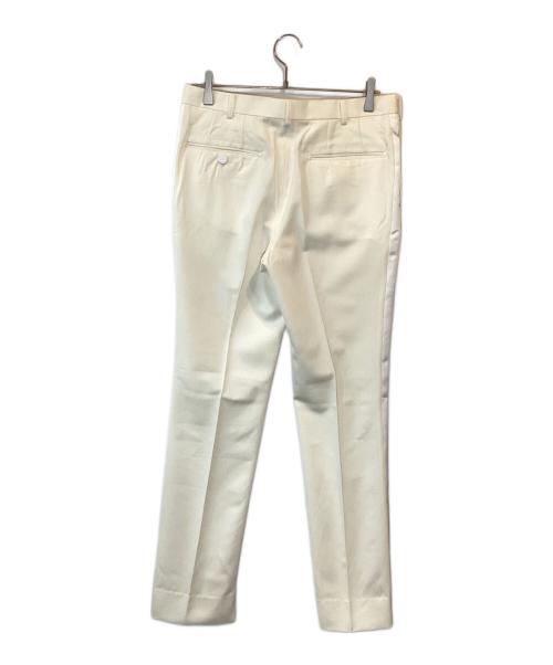 JOHN LAWRENCE SULLIVAN（ジョン ローレンス サリバン）JOHN LAWRENCE SULLIVAN (ジョン ローレンス サリバン) WOOL TUXEDO TROUSERS アイボリー サイズ:４６の古着・服飾アイテム