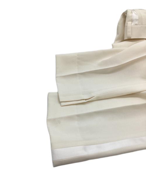 JOHN LAWRENCE SULLIVAN（ジョン ローレンス サリバン）JOHN LAWRENCE SULLIVAN (ジョン ローレンス サリバン) WOOL TUXEDO TROUSERS アイボリー サイズ:４６の古着・服飾アイテム