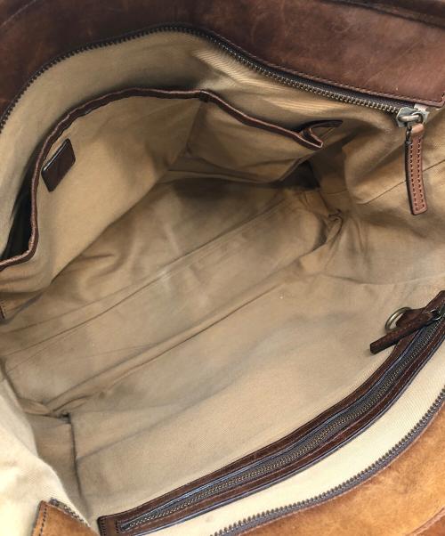 土屋鞄（ツチヤカバン）土屋鞄 (ツチヤカバン) レザーハンドバッグ ブラウンの古着・服飾アイテム