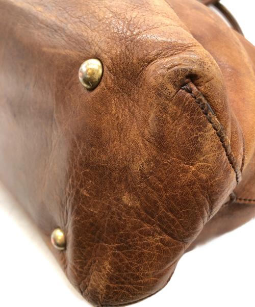 土屋鞄（ツチヤカバン）土屋鞄 (ツチヤカバン) レザーハンドバッグ ブラウンの古着・服飾アイテム