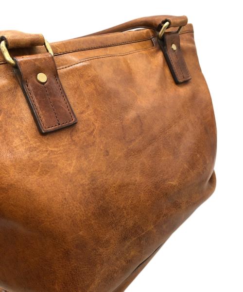 土屋鞄（ツチヤカバン）土屋鞄 (ツチヤカバン) レザーハンドバッグ ブラウンの古着・服飾アイテム
