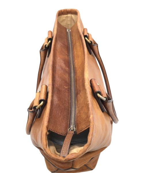 土屋鞄（ツチヤカバン）土屋鞄 (ツチヤカバン) レザーハンドバッグ ブラウンの古着・服飾アイテム