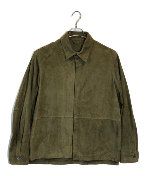 EMMETI（エンメティ）EMMETI (エンメティ) スウェードシャツ オリーブ サイズ:SIZE 50の古着・服飾アイテム