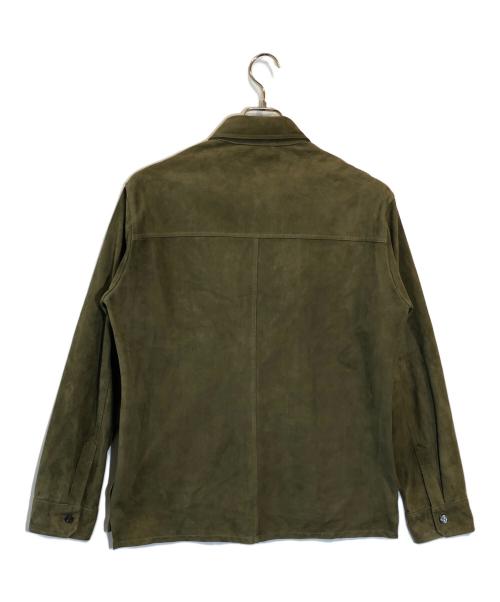 EMMETI（エンメティ）EMMETI (エンメティ) スウェードシャツ オリーブ サイズ:SIZE 50の古着・服飾アイテム