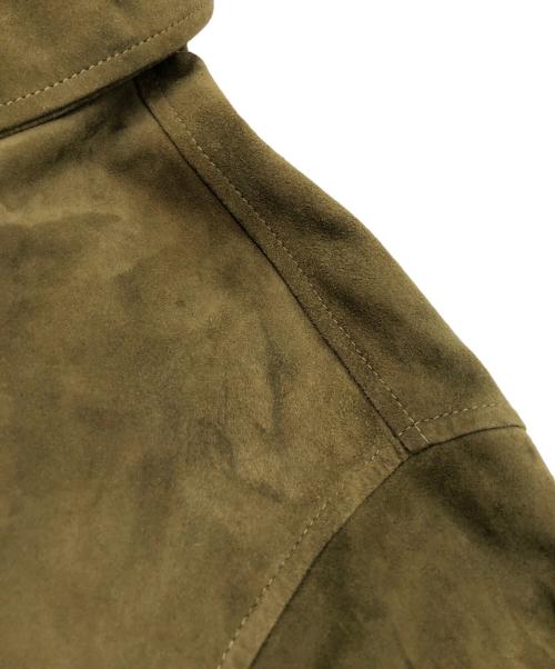 EMMETI（エンメティ）EMMETI (エンメティ) スウェードシャツ オリーブ サイズ:SIZE 50の古着・服飾アイテム