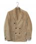 EMMETI（エンメティ）の古着「ゴートスキンスウェードダブルジャケット」｜ベージュ