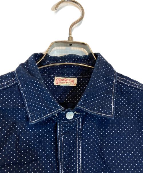 UNION SPECIAL OVERALLS（ユニオンスペシャルオーバーオールズ）UNION SPECIAL OVERALLS (ユニオンスペシャルオーバーオールズ) コンダクターシャツ ネイビー サイズ:15の古着・服飾アイテム