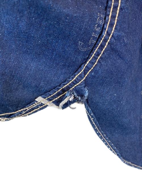 UNION SPECIAL OVERALLS（ユニオンスペシャルオーバーオールズ）UNION SPECIAL OVERALLS (ユニオンスペシャルオーバーオールズ) コンダクターシャツ ネイビー サイズ:15の古着・服飾アイテム