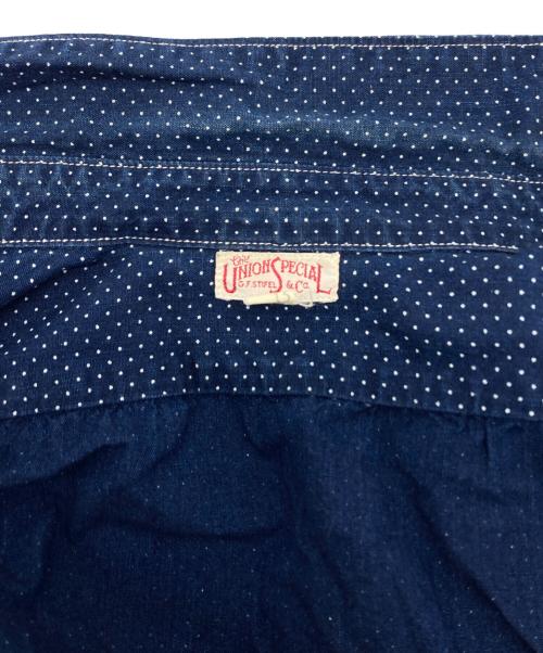 UNION SPECIAL OVERALLS（ユニオンスペシャルオーバーオールズ）UNION SPECIAL OVERALLS (ユニオンスペシャルオーバーオールズ) コンダクターシャツ ネイビー サイズ:15の古着・服飾アイテム