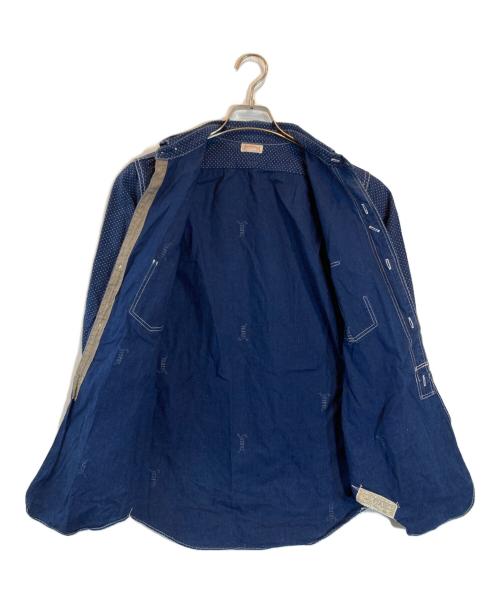 UNION SPECIAL OVERALLS（ユニオンスペシャルオーバーオールズ）UNION SPECIAL OVERALLS (ユニオンスペシャルオーバーオールズ) コンダクターシャツ ネイビー サイズ:15の古着・服飾アイテム