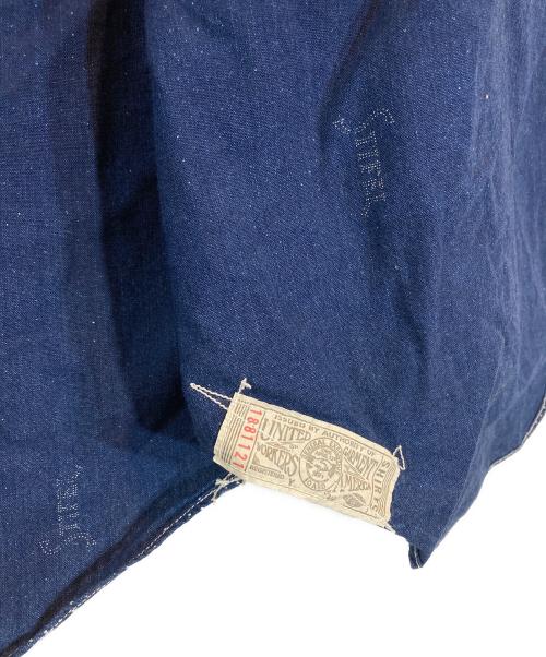 UNION SPECIAL OVERALLS（ユニオンスペシャルオーバーオールズ）UNION SPECIAL OVERALLS (ユニオンスペシャルオーバーオールズ) コンダクターシャツ ネイビー サイズ:15の古着・服飾アイテム