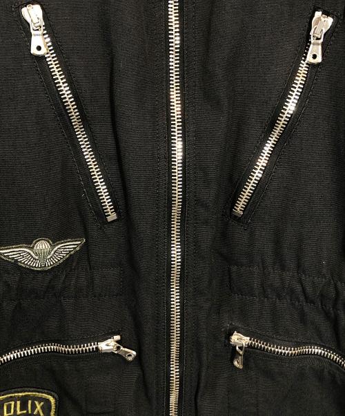 DOLCE & GABBANA（ドルチェ＆ガッバーナ）DOLCE & GABBANA (ドルチェ＆ガッバーナ) ワッペンフライトジャケット ブラック サイズ:SIZE 46の古着・服飾アイテム